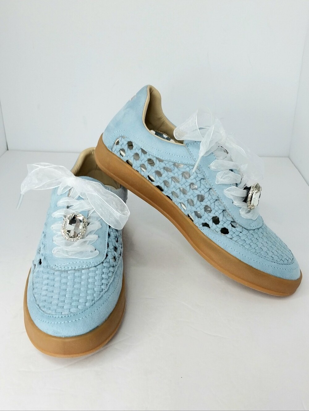 Mi.iM Giselle Suede and Woven Panels Sneakers,‎ NEW, Size 7.5